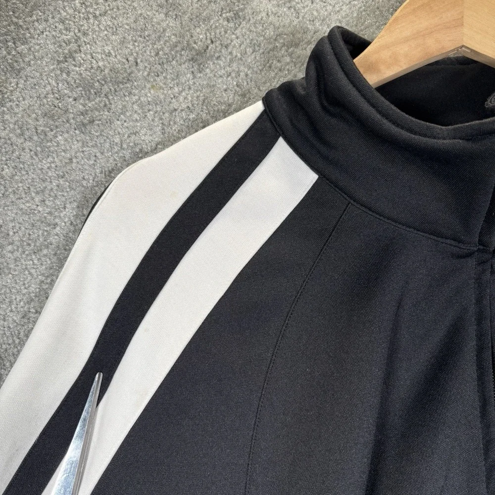 Vintage Nike Track Jacket Mens XL Full Zip Black Striped Athletic Warm Up Y2K